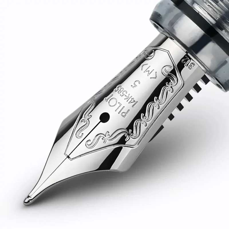 Original Pilot CUSTOM HERITAGE 92 transparent piston Inking  Multi-hole pen fountain pen  color test Demonstration blue