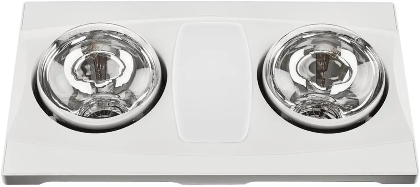 A515A W Quiet Bathroom Fan With Heat And Light, White