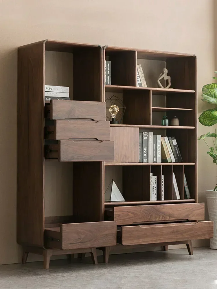 Hot SalesSolid Wood Shelves, Background Cabinets, And Study Rooms Are Combined Against The Wall