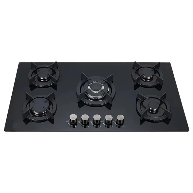 

Five-stove Built-in Tempered Gas Stove Glass Black Surface 4-burner Gas Stove