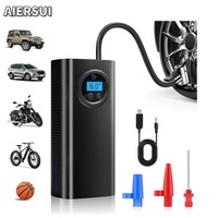 Electric Air Compressor Rechargeable High Precision Car Tyre Inflator LCD Display Portable Air Pump for 12V Motorcycle Bike Ball