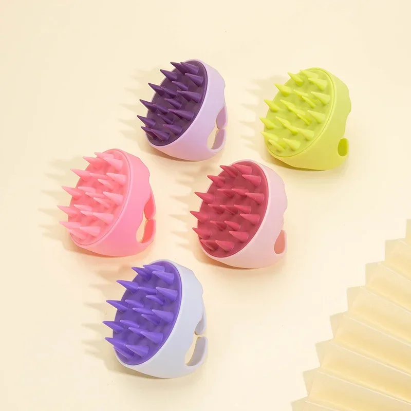 Shampoo Head Scalp Massage Brush Silicone Soft Skin Friendly Hair Washing Massager Comb SPA Massage Brush Beauty Hair Tool Salon