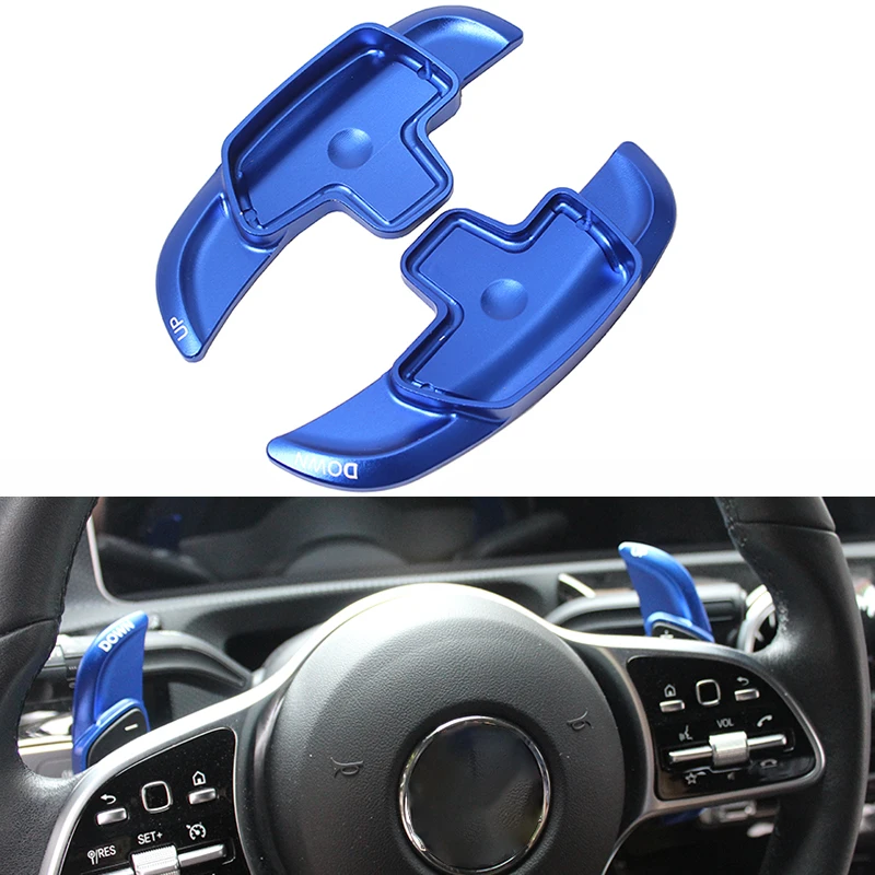 Shifter Paddles For Mercedes-Benz A-Class W177 Sedan V177 MB A180 A180d A200 A250 2018-21 Car Steering Wheel DSG Extend Stickers