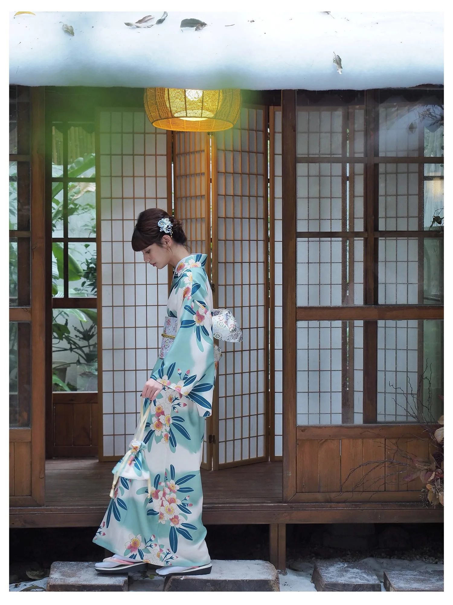 Traje formal quimono azul trad - Formal Wear Japan Women avaliação e preço