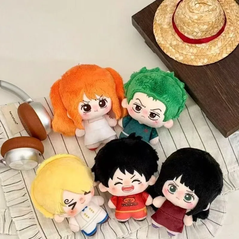 Juguete de Peluche de la Serie One Piece, Versión Q, Personajes de Dibujos Animados como Luffy y Zoro, Creativo y Lindo, Relleno de Algodón PP, Regalo de Cumpleaños