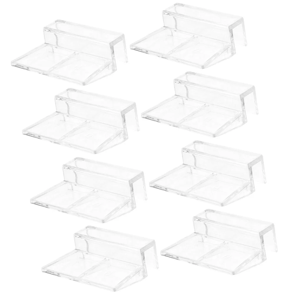 8 Pcs Fish Tank Lid Support Aquarium Cover Bracket Stand Glass Clip 10mm Rimless Holder