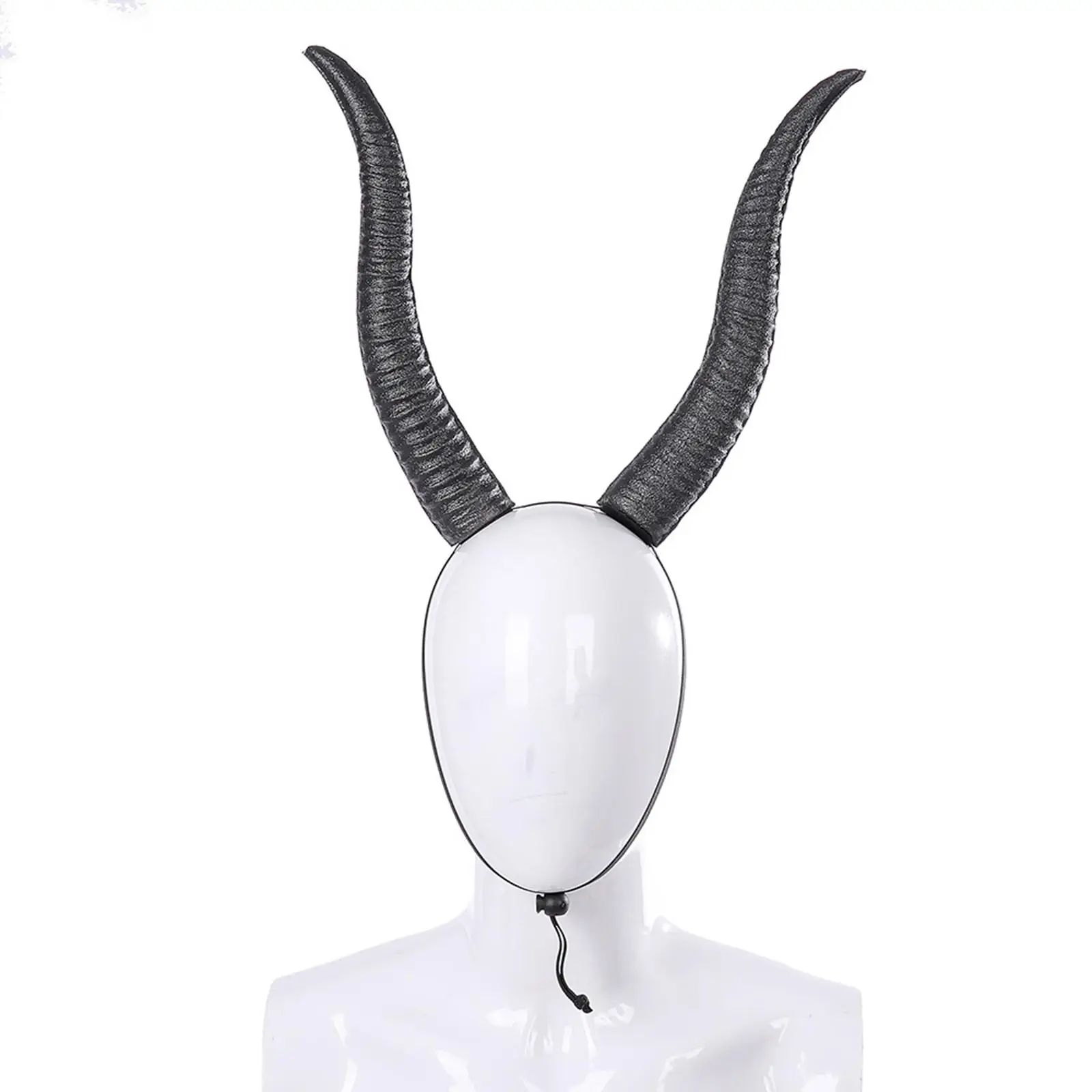 

Gothic Halloween Cosplay Hair Accessories Realistic Black Long Devils Horn Headband Carnival Party Hairband