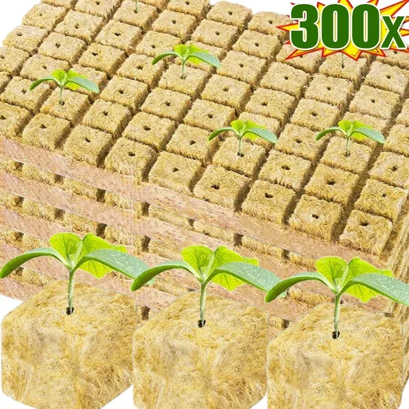 Steenwol Hydrocultuur Grow Media Cubes Plant Cube Grondloos Substraat Gezaaid Planten Spong Plug Zaailing Blok Tuingereedschap