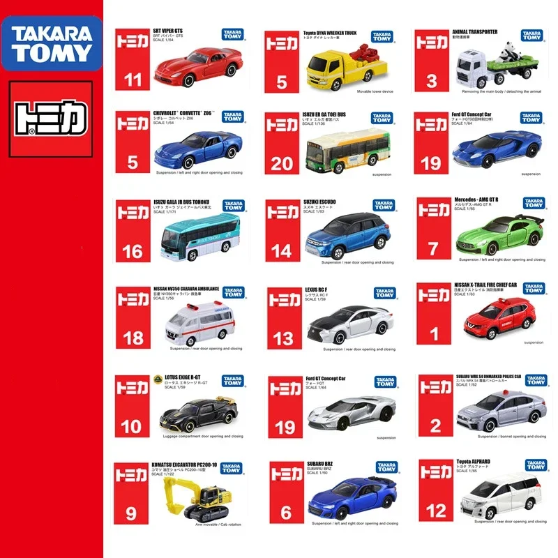 Takara Tomy Tomica Nissan Honda No.1-No.39 Cars Hot Pop 1:64 Car Alloy Toys Motor Vehicle Diecast Metal Model for Children