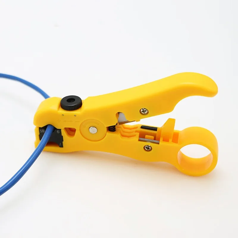 Multi-function Wire Stripper Steel Durable Coaxial Cable Protable Cutter Pliers for Round Cable and Flat Cable Stripping Tools