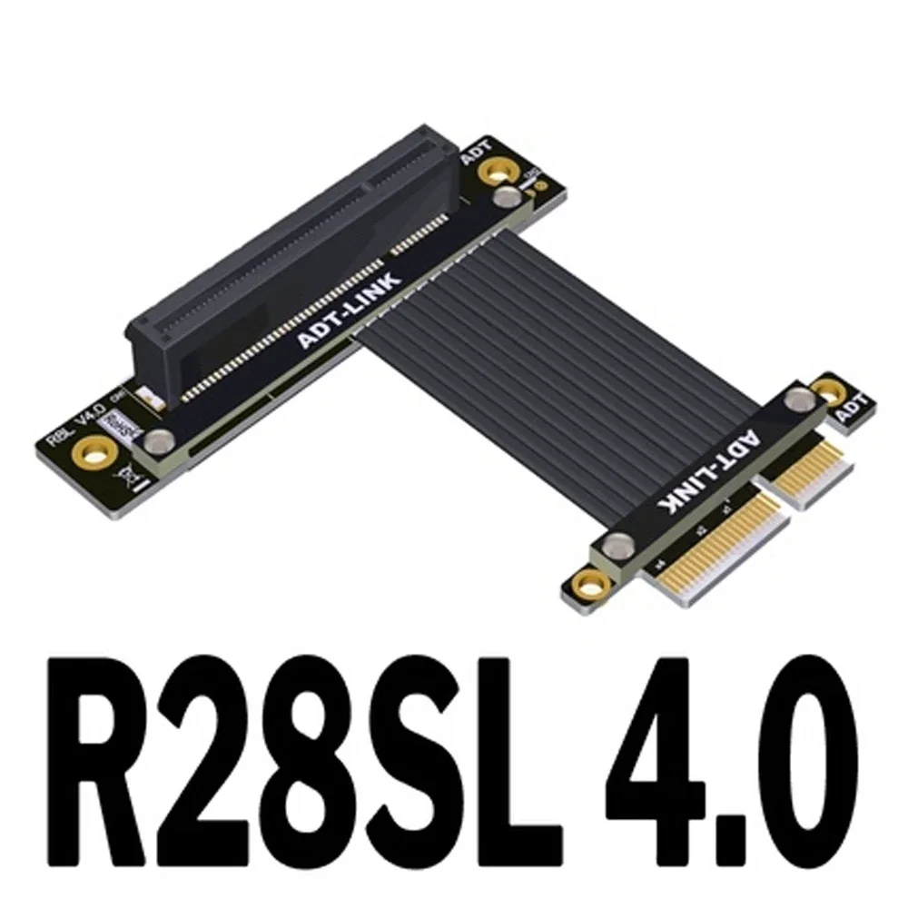 Riser PCI-E4.0 Express 8X To 4X Slot Female/Male Riser Card Converter Extender Ribbon Adapter Extension Cable PCI-E X8 X4