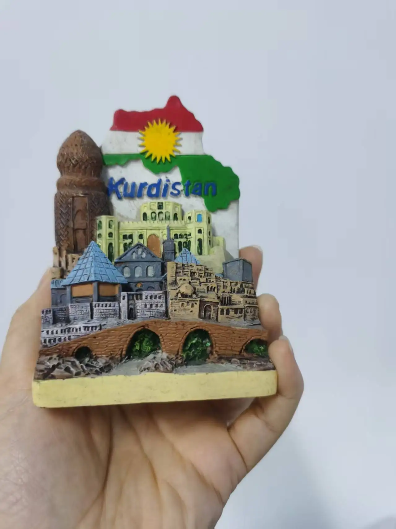 

Фигурка из смолы, психический психологический песочный стол, игровая коробка, зернотерапия, здание курдистан