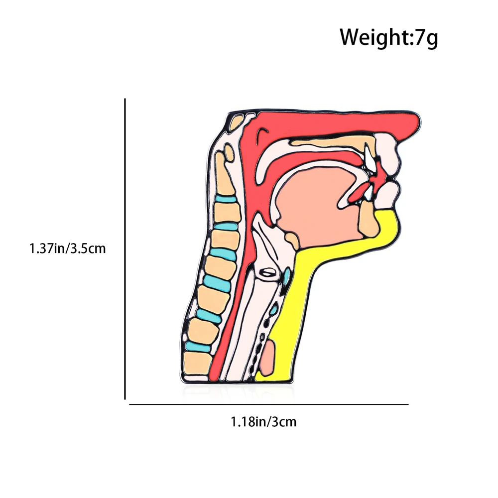 DCARZZ Otolaryngology Enamel Pin Medical ENT Brooch Lapel Backpack Badge Corsage Medicine Anatomy Jewelry for Doctor Nurse