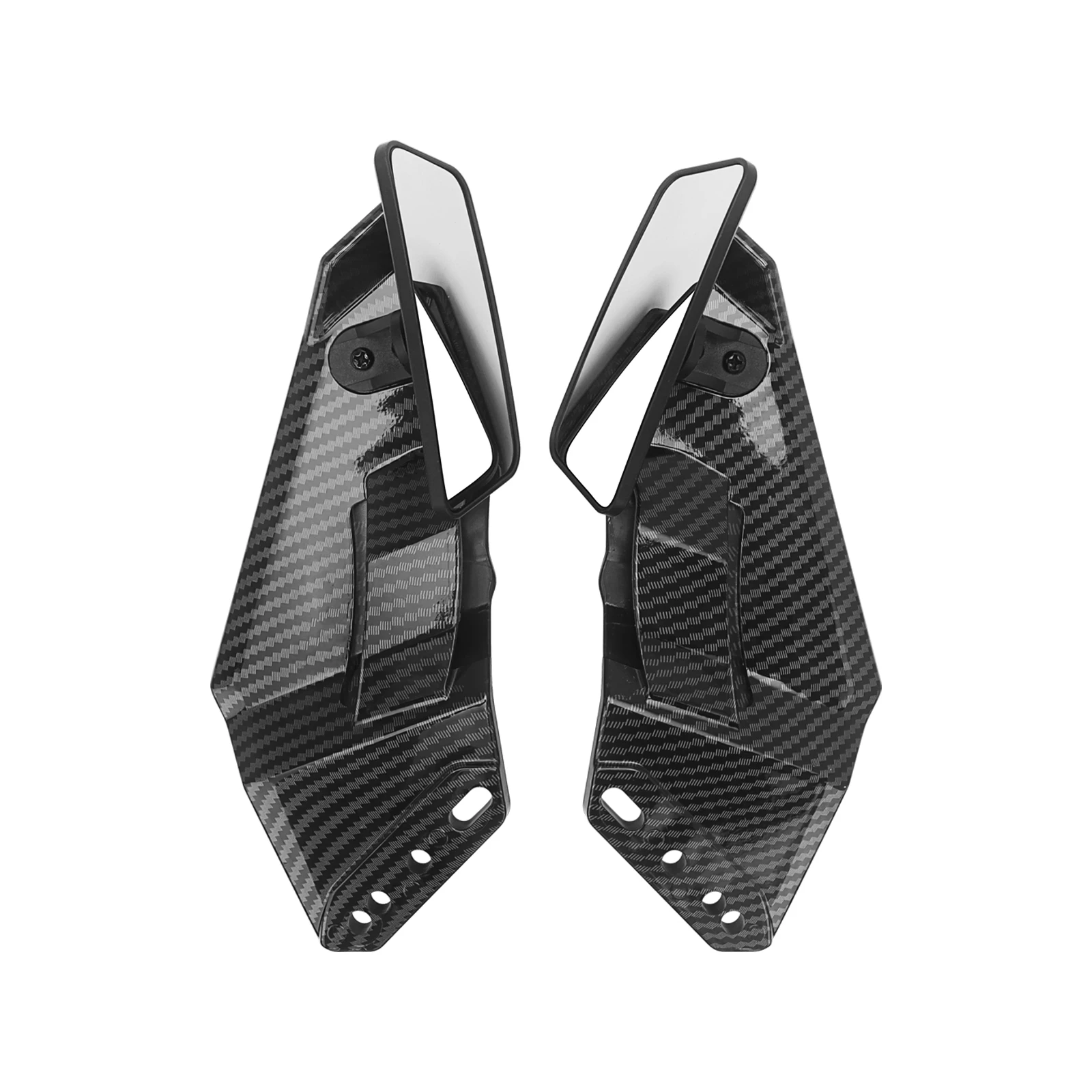 Pair For Honda Kawasaki Suzuki BMW Yamaha Universal Motorcycle Adjustable Side Wing Spoiler Fairing With Rear View Mirror 6