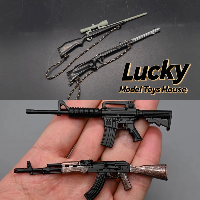 Fusil de Sniper statique de soldat militaire, fusil M4A1 AK47 Desert M4 AK47, modèle de jouets, accessoire pour décoration de figurine d'action de 6 pouces, 1/12