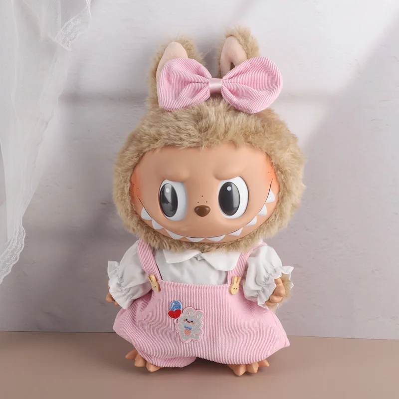 For 38cm Labubu Doll Clothes Clothes Hoodies Doll Clothes Color Match Hoodies Dolls Accessories Cute Decoration Little Cloths