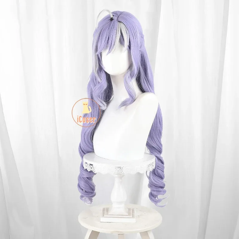 

asdh8@iCoser Zenless Zone Zero Vivian Cosplay Wig Purple Long Hair Curly Hair Mockingbird Halloween Party for Women Girls Access