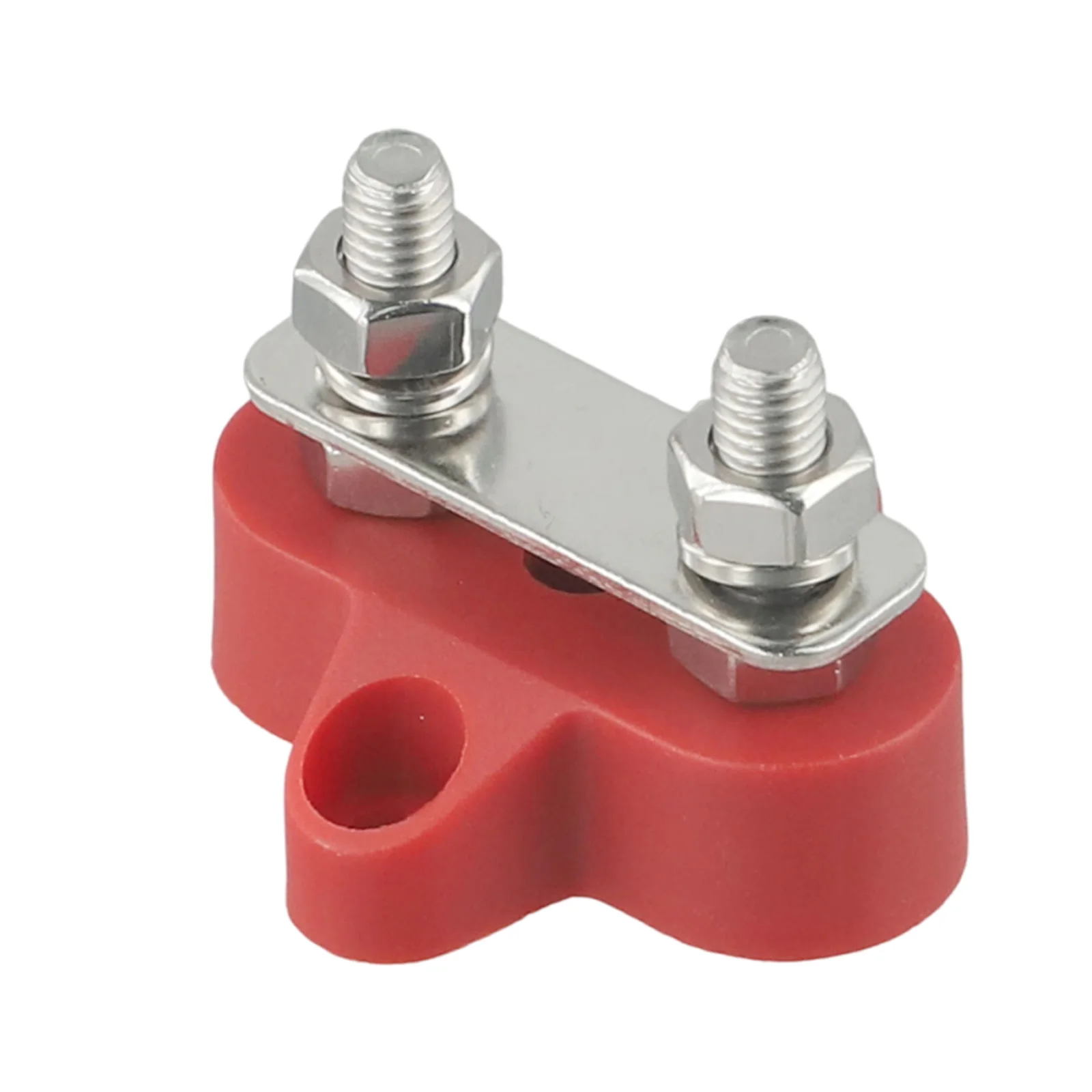 2PC Dual Connection Bolt Battery M6 Busbar Terminal Blocks 12-48V For Car Marine Tools DC12-48V M6 Double Screw