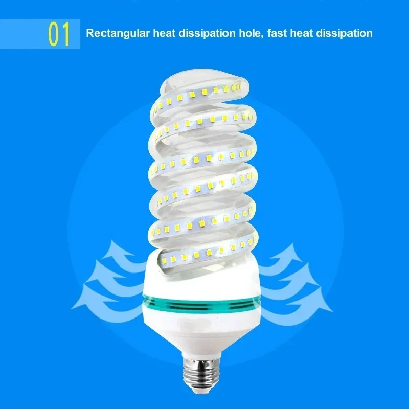 E27 Screw LED Corn Bulb 12W 16W 20W AC85-265V Warm White Cool White Lamp for Chandelier Candle Table Reading Lamp Down Light