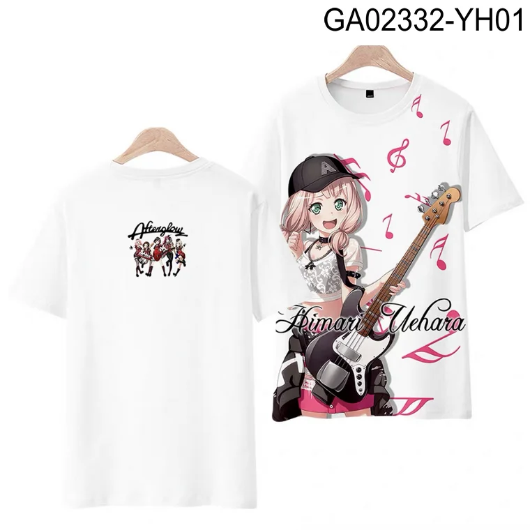 ¡Lindo sueño de BanG de Kawaii! Camiseta de manga corta con cuello redondo y estampado 3D, ropa de calle Popular de Anime japonés, talla grande, moda de verano