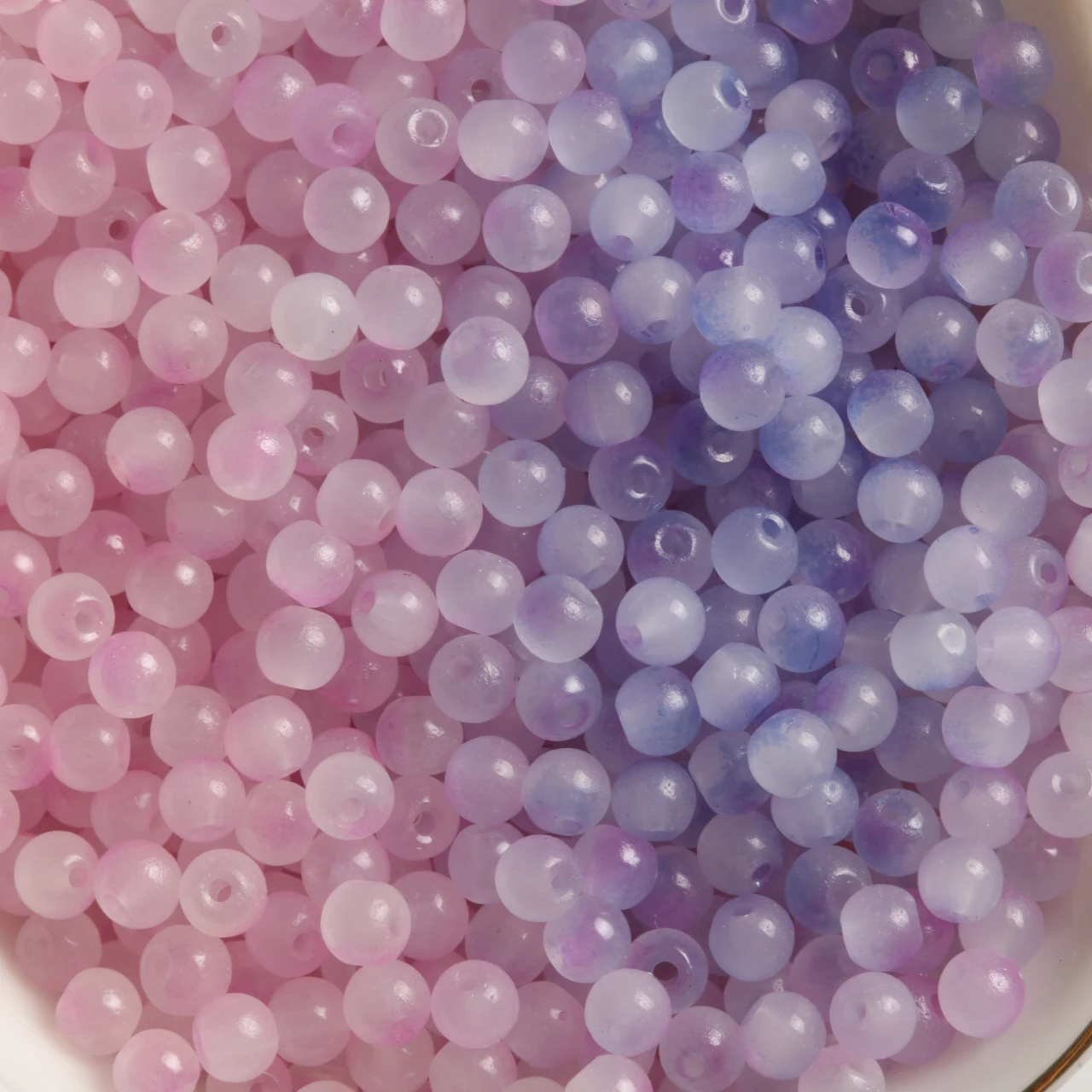 100pcs Round Beads UV Changing Reactive 4mm Spacer Beads for DIY Necklace Bracelet Earring Jewelry Making Accessories