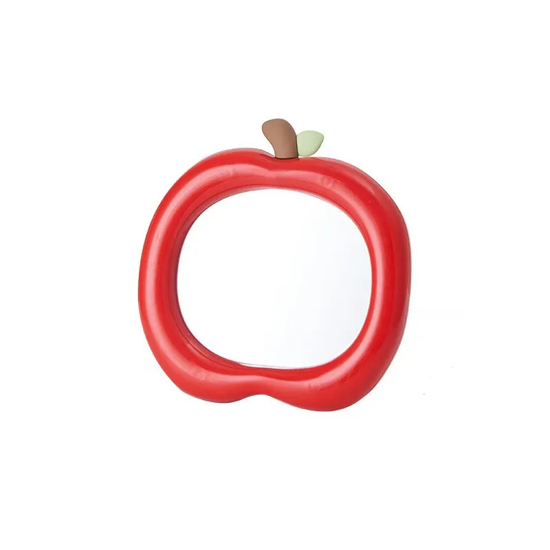 Espelho de maquiagem de frutas bonito portátil pequeno espelho escritório desktop casa espelho de maquiagem
