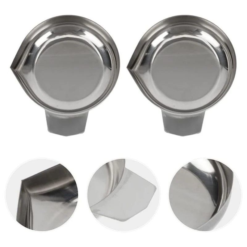 Weigh Boats Scale 2Pcs Weighing Boats Stainless Steel Scale Tray Weighing Plate Lab Dish Containers Weight Tray