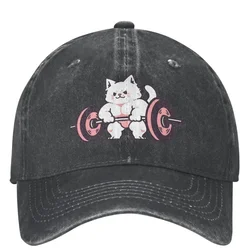 Cat Deadlift Baseball Cap Bodybuilder Couple Women Sun-Proof Trucker Hat Summer Casual Outdoor Gym Snapback Cap