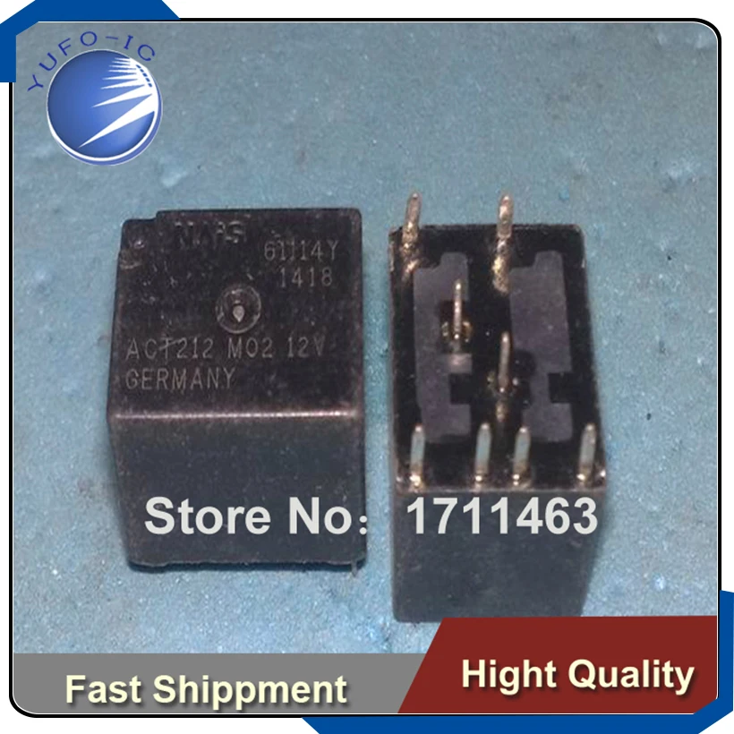 Free Shipping 10PCS Used ACT212 M02 12VDC 160 ohm twin coil 8 feet YF0923