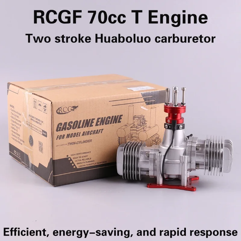 

New RCGF 70cc Twin Cylinder Petrol/Gasoline Engine Dual Cylinder with Muffler/Igniton/Spark Plug for RC Model Airplane