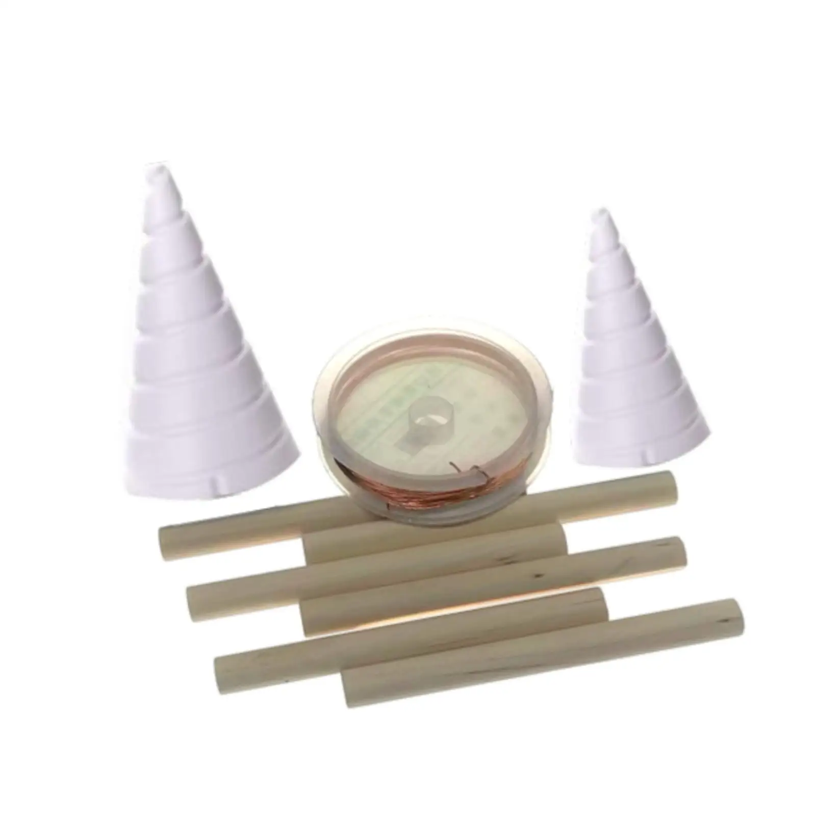 Wooden Stake Coil Winding Jig Durable Copper Wire Antenna Kit for Outdoor Gardening Projects