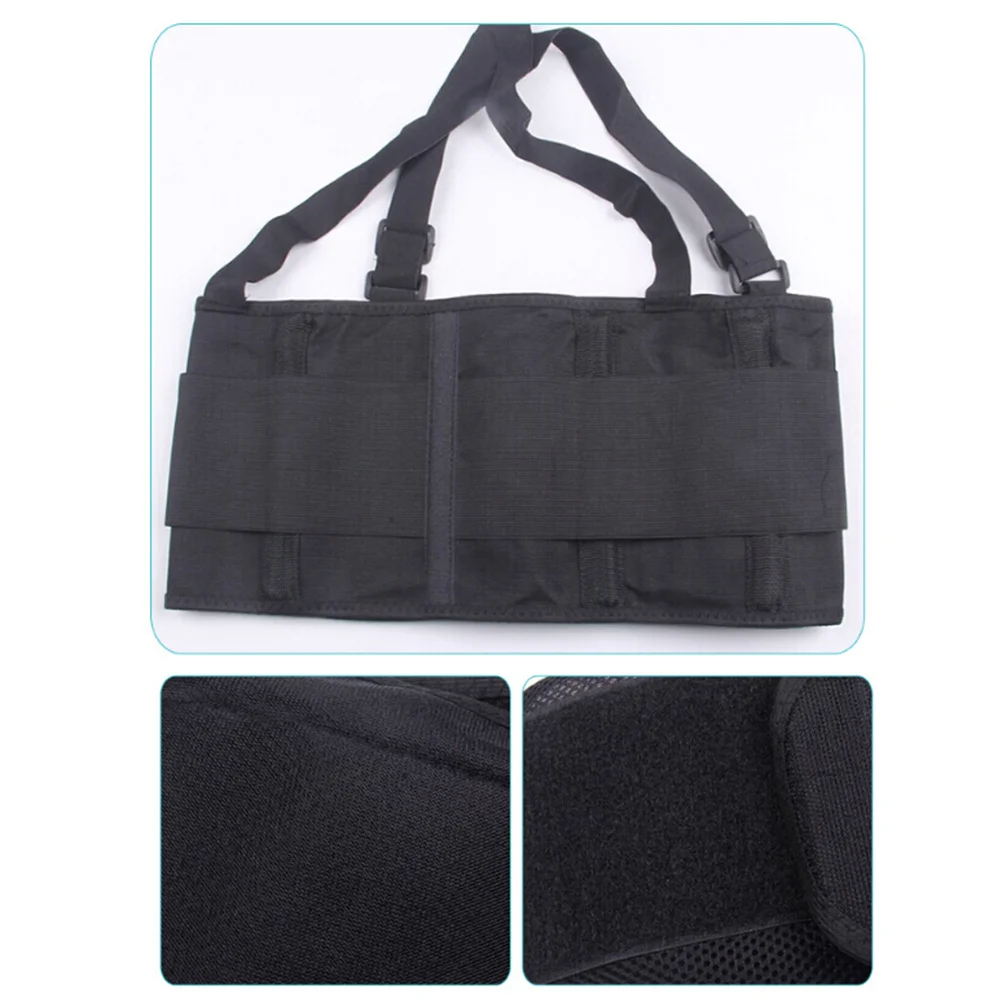 

Black Xl Breathable Adjustable Waist Support Belt Elastic Back Strap Lumbar Brace Durable High Adhesion Buckle
