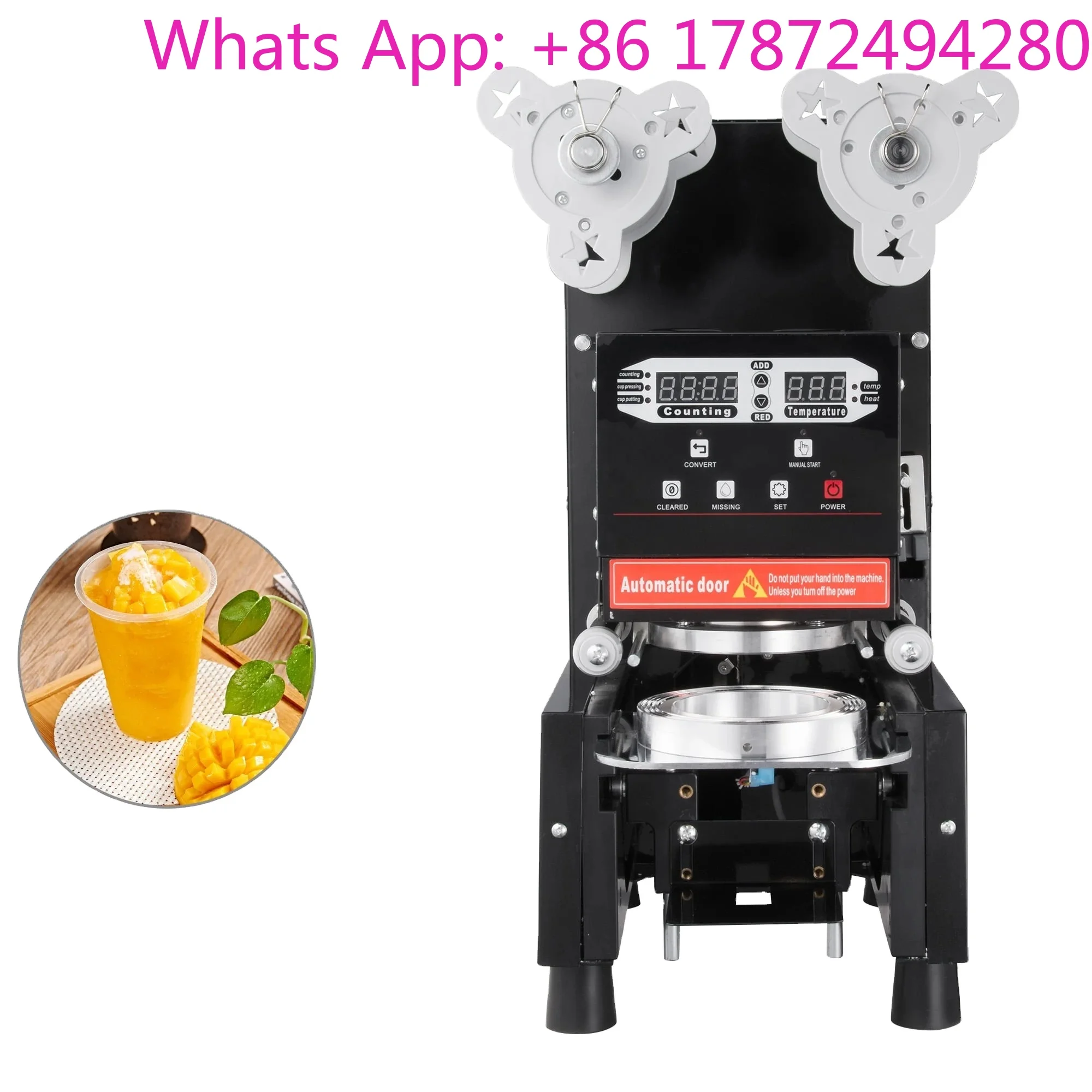 Milk coffee beverage bubble tea yogurt juice automatic plastic cup sealing machine cup sealing machine