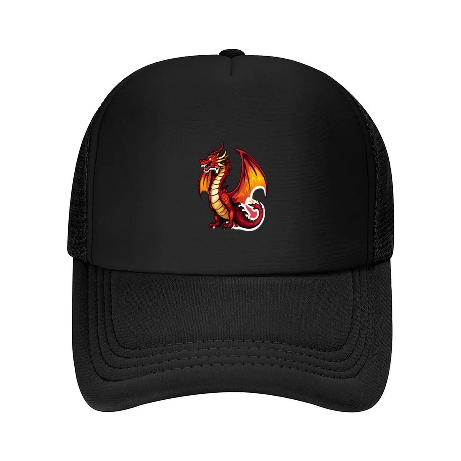

Red Fire Dragon Baseball Cap Icon Trucker Hat Snap Back Hat Sports Cap Women's Hats For The Sun Men's