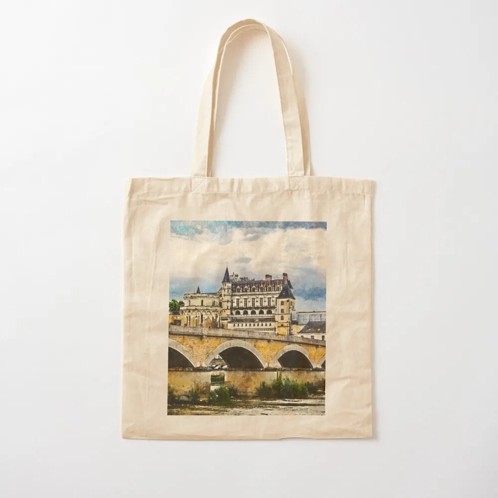 Amboise Castle in Loire Valley, Touraine region, France Tote Bag Cloth bags Women's bags Custom bag supermarket folding bag