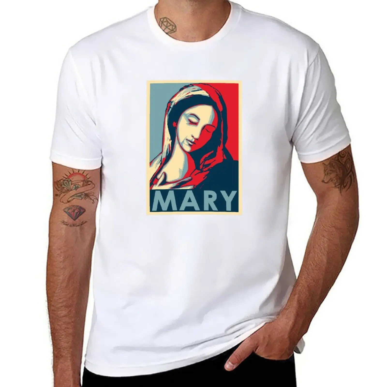 New Catholic Virgin Mary T-Shirt Blouse tees tops sports fan t-shirts fitted t shirts for men