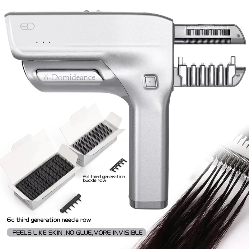 

6d Hair Extentionz 6d Hair Extension 5 Rows Connectors 6d 3 Generation Hairs Extension Machine Tools B