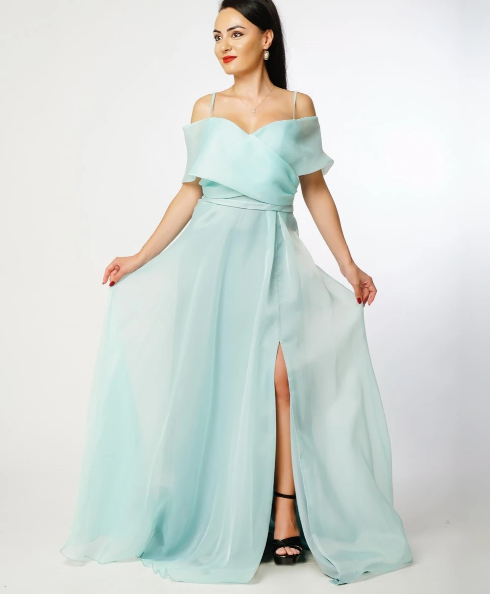 Customized Matching Chiffon Pleat A-line Spaghetti Strap Long Dresses Homecoming  Classic Exquisite Modern Style Sizes Available