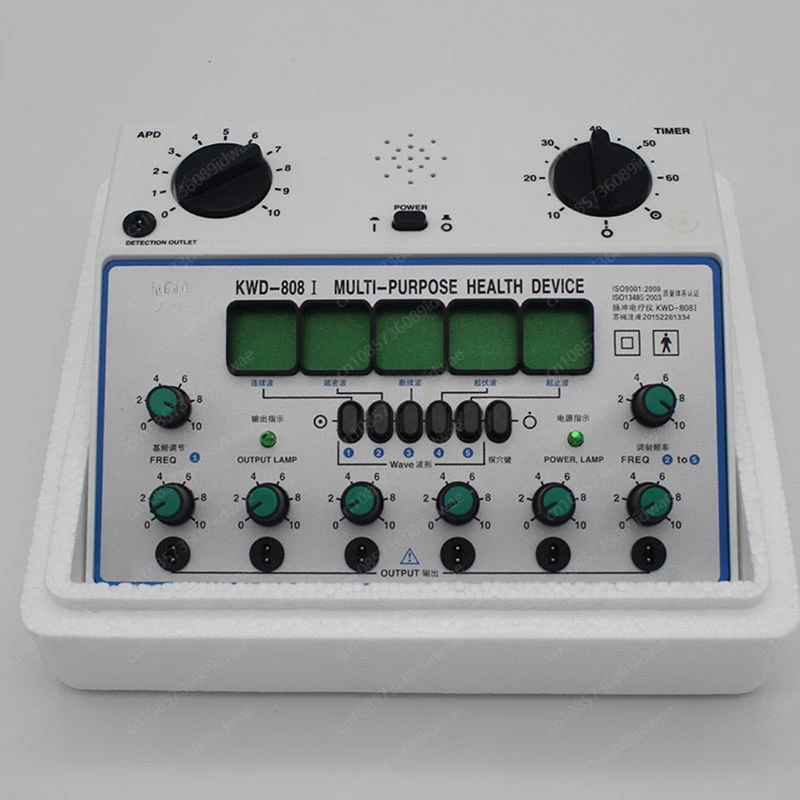 

Electric Acupuncture Stimulator Machine, 6 Channel Output Patch Massager Care Kit Digital Electro Therapy Acupuncture Stimulator