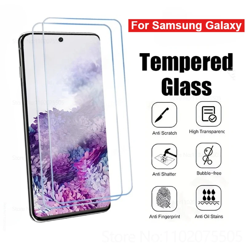 3-1Pcs 9H HD Tempered Glass Screen Protector for Samsung Galaxy S25 Edge S24 S23 S21 Ultra S20 S21 S23 FE S10 S9 S8 Plus 9H Film