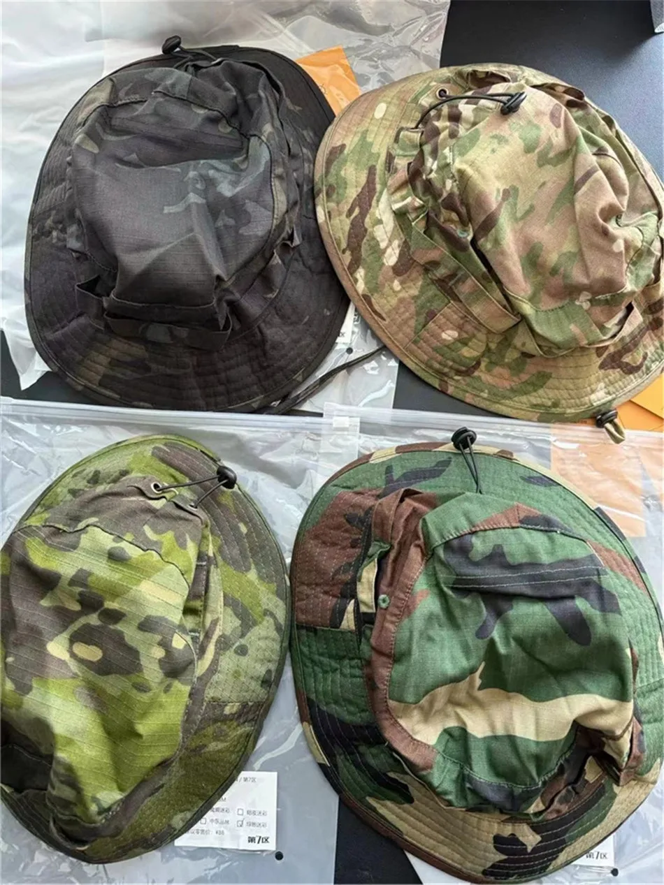 Camouflage Boonie Men Hat Tactical Bucket Hats Multicam Summer Hunting Hiking Fishing Outdoor Sport Sun Cap