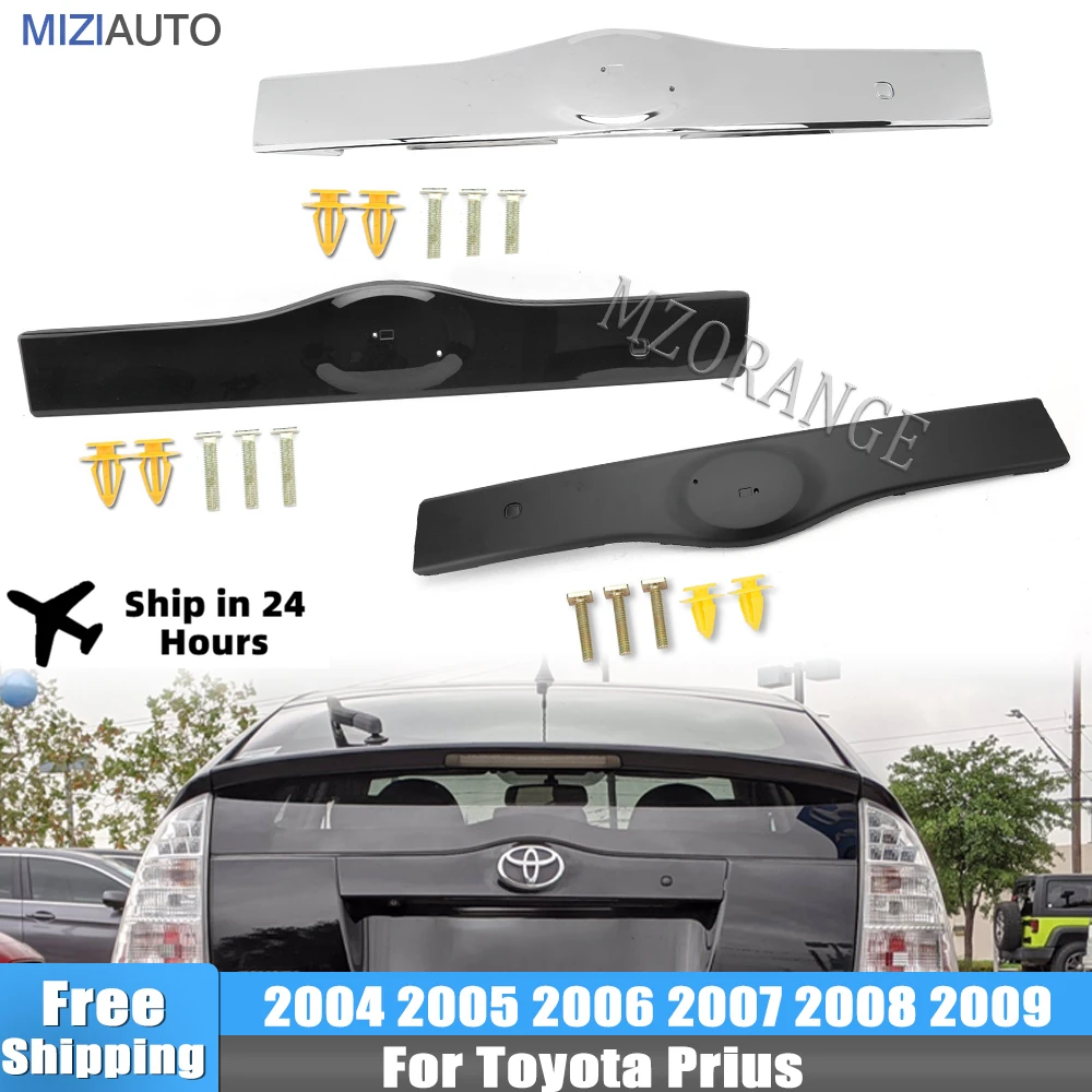 

Car Rear Tailgate Liftgate Garnish Handle Trim For Toyota Prius 2004 2005 2006 2007 2008 2009 Bright Black Chrome Accessories