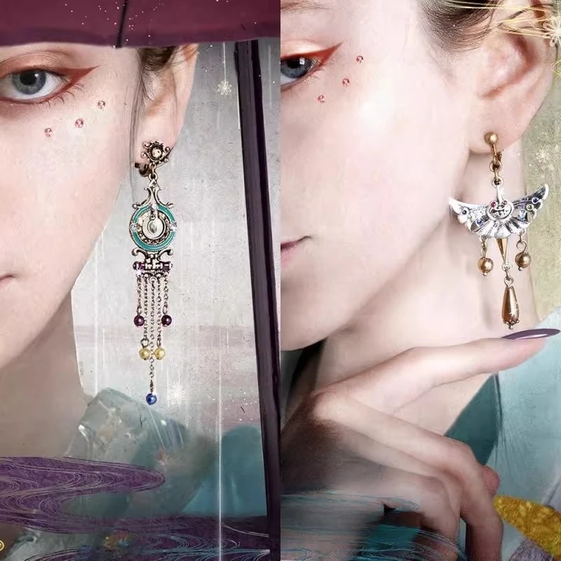 

Серьги Mononoke, серьги-гвоздики MAYLA для женщин, продавец лекарств, ювелирные изделия Kusuri, вечерние модные трендовые металлические аксессуары, подарок для девочек