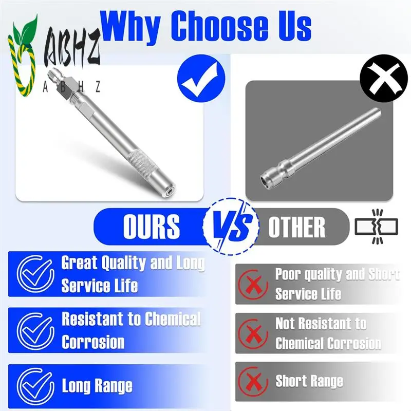 

ABHZ-дистанционная химическая насадка, совместимая с защитой лестницы, насадка для водопроводной трубы высокого давления, насадка для мойки высокого давления, дистанционная насадка