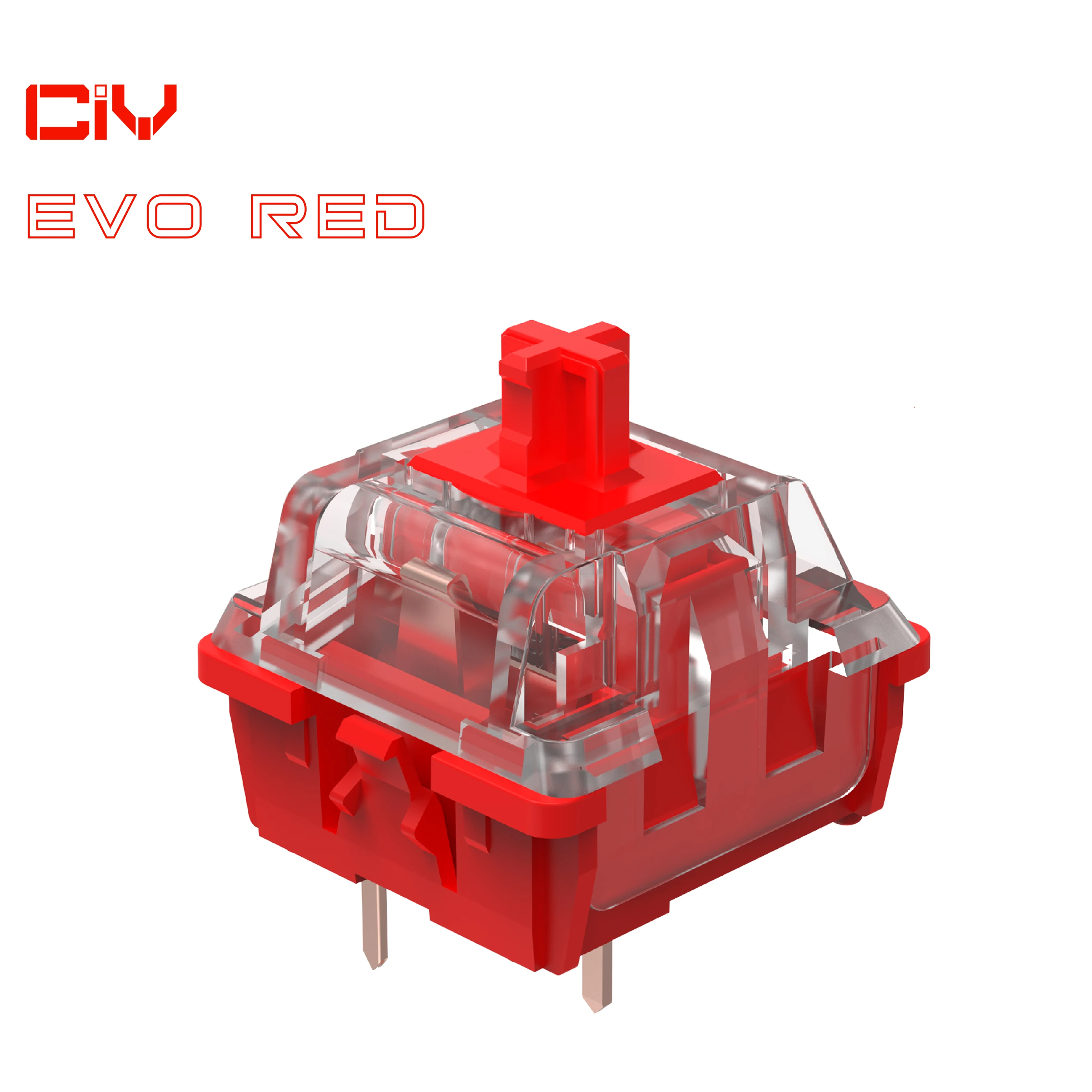 CIY Evolution Red Keyboard Switch Tactile Lube 3 Pin Linear Hot Swap MX  For Mechanical Keyboard Gaming Switch  EVO RED