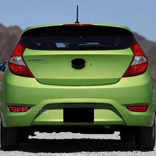 Imagen 2 del producto 2 uds luz trasera de coche luz de freno LED luz trasera para Hyundai Accent Hatchback 2012 2013 2014 2015 2016 2017 lámpara de parachoques trasero