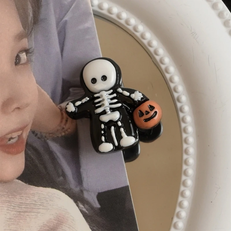 Harajuku Skull Wing Hair Pin Teens Halloween Ponytail Hair Clip