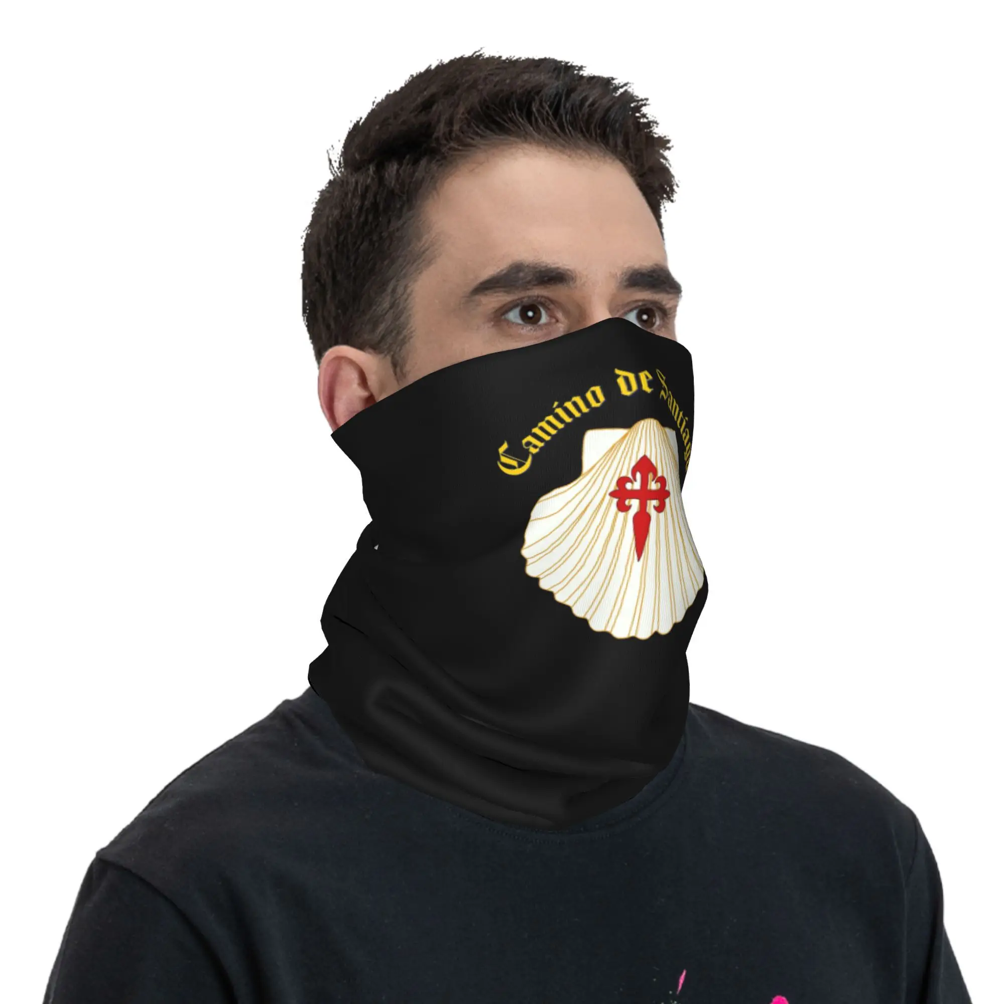 

Camino De Santiago Spain Espana Bandana Neck Cover Printed Wrap Scarf Warm Balaclava Riding For Men Women Adult Winter