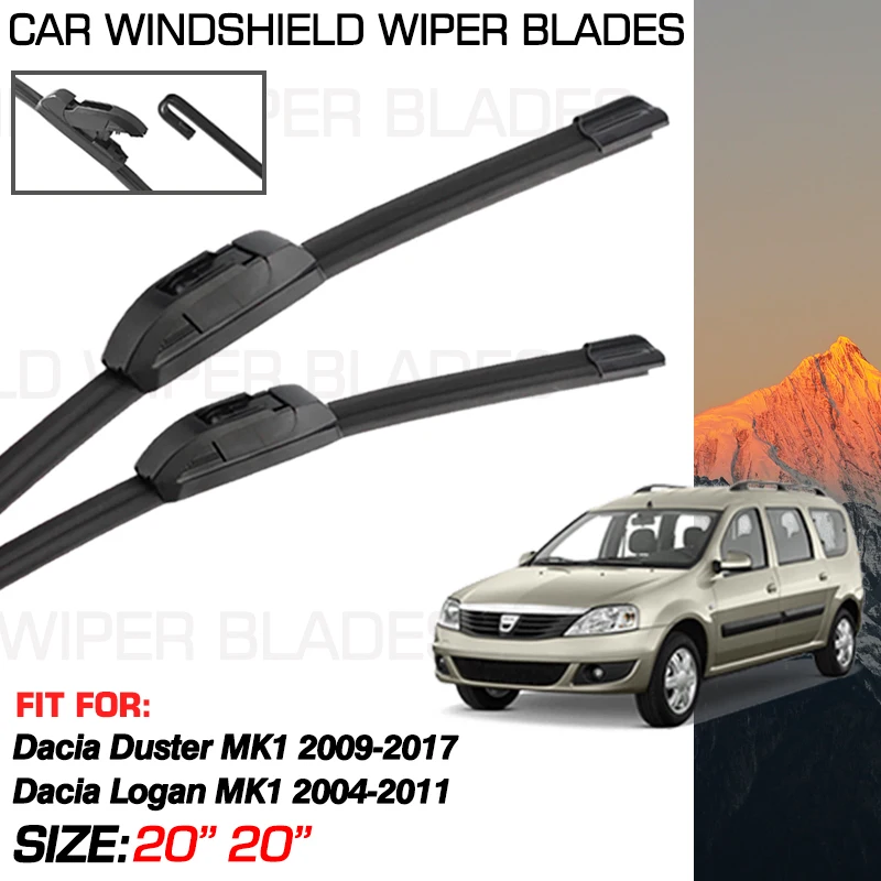 

Car Wiper Blades For Dacia Duster I MK1 Renault Duster 2009-2017 Dacia Logan I Nissan Aprio Renault Logan 2004-2011 Accessories