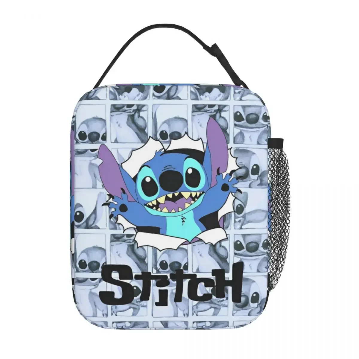 Stitch Insulated Lunch Bags Storage Food Box Reusable Thermal Cooler Anime Movie Cute Alien Lunch Boxes For School Office